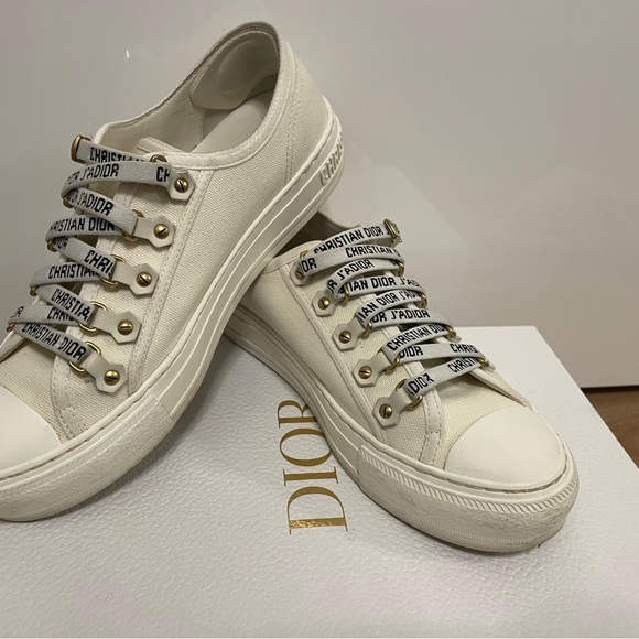 Dior WALK'N'DIOR SNEAKER White Cotton Canvas - Picture 6 of 12